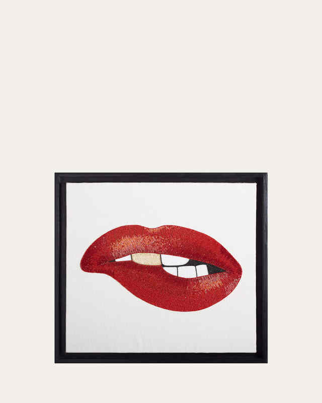 "Bitten" Beaded Wall Art